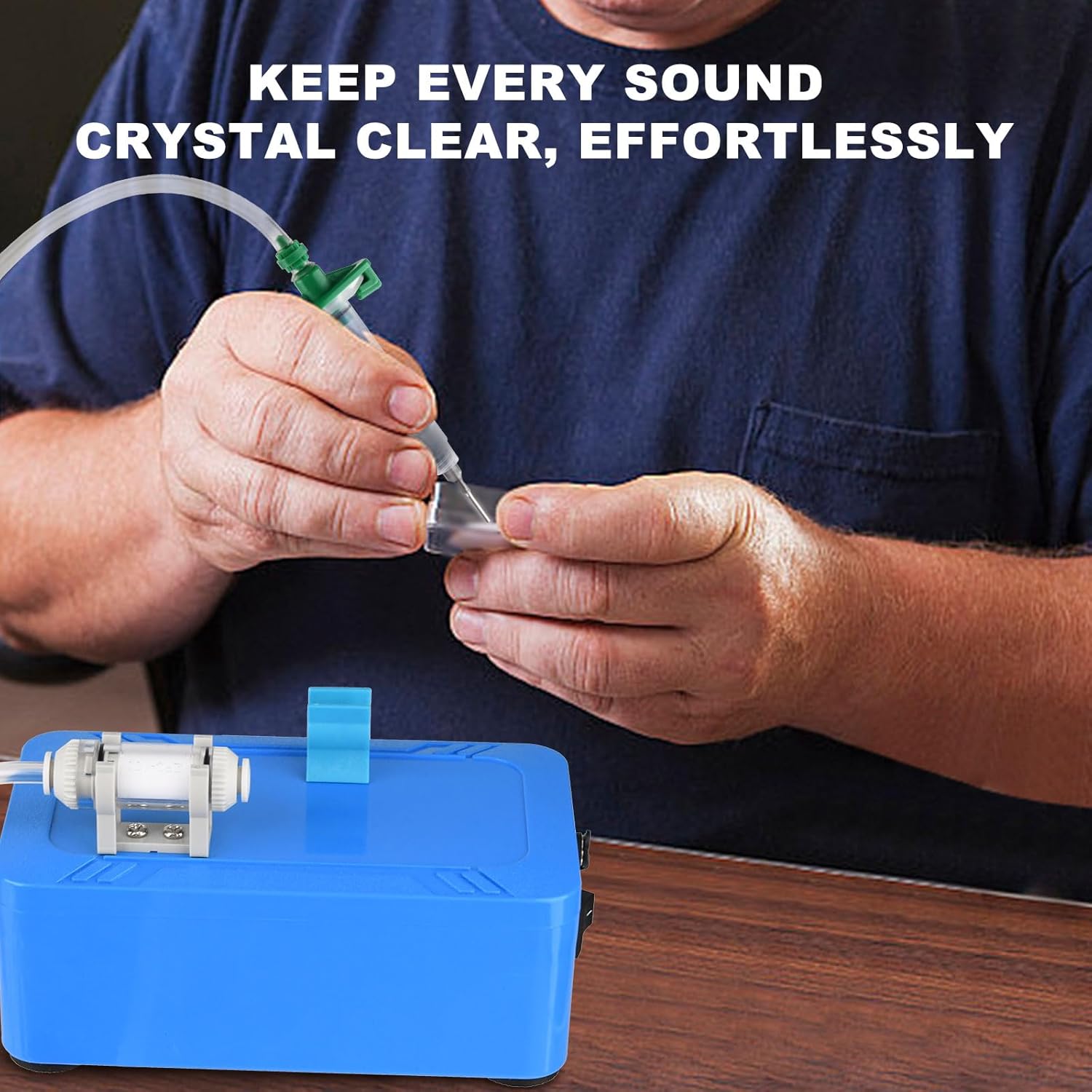 HVCK-01 Hea/ring Ai/d Vacuum Cleaner, 70 Kpa Strong Suction Removes Ea/rwax, Upgraded Non-Clogging Tube Filter