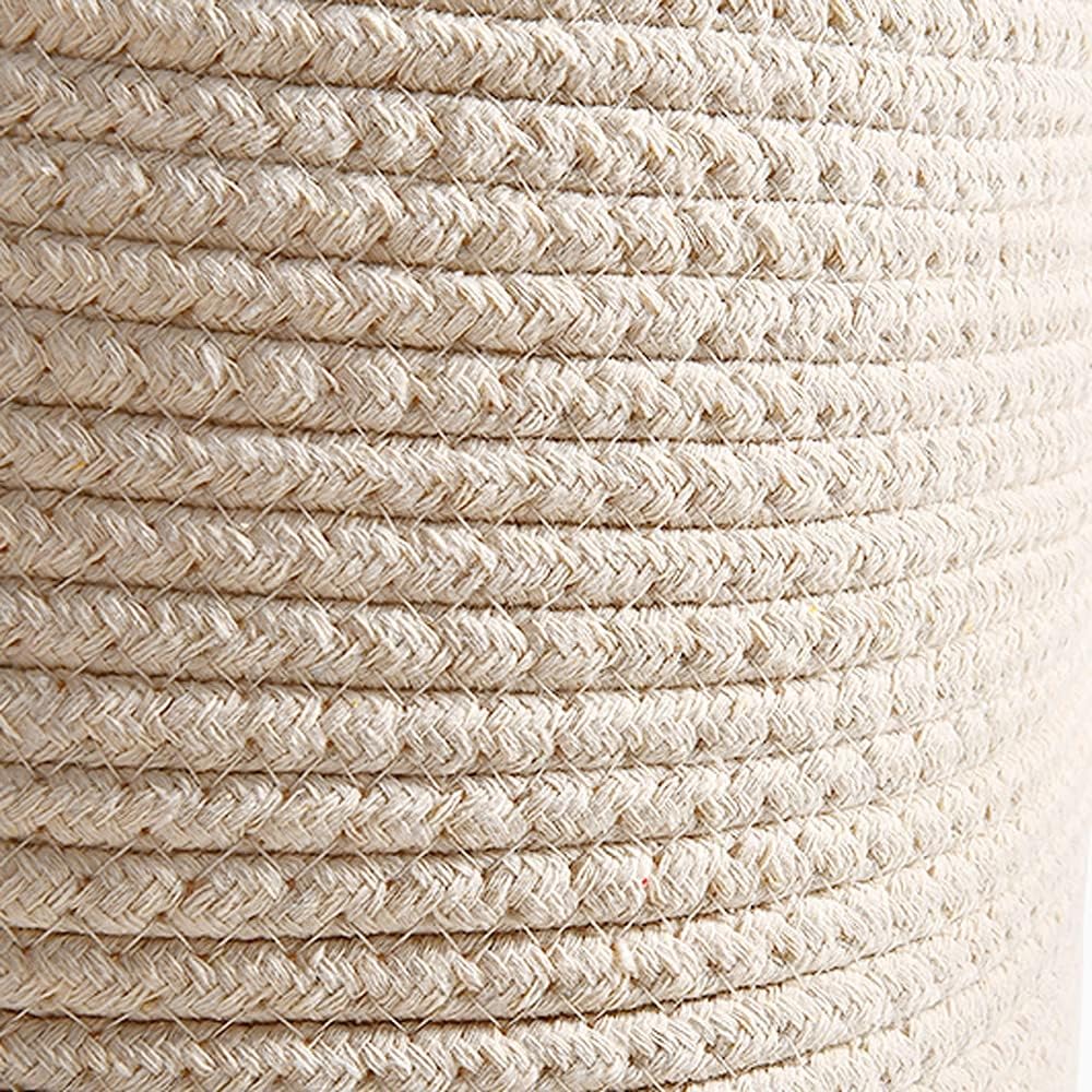 INLIMA Appliance Shelf for Kitchen Cotton Storage Basket, Woven Fabric, Small Basket With Handle, Cute Desktop Storage Basket, Sundries Storage Basket，size：20 * 14.5 * 7.5cm(s) (Size : Large)