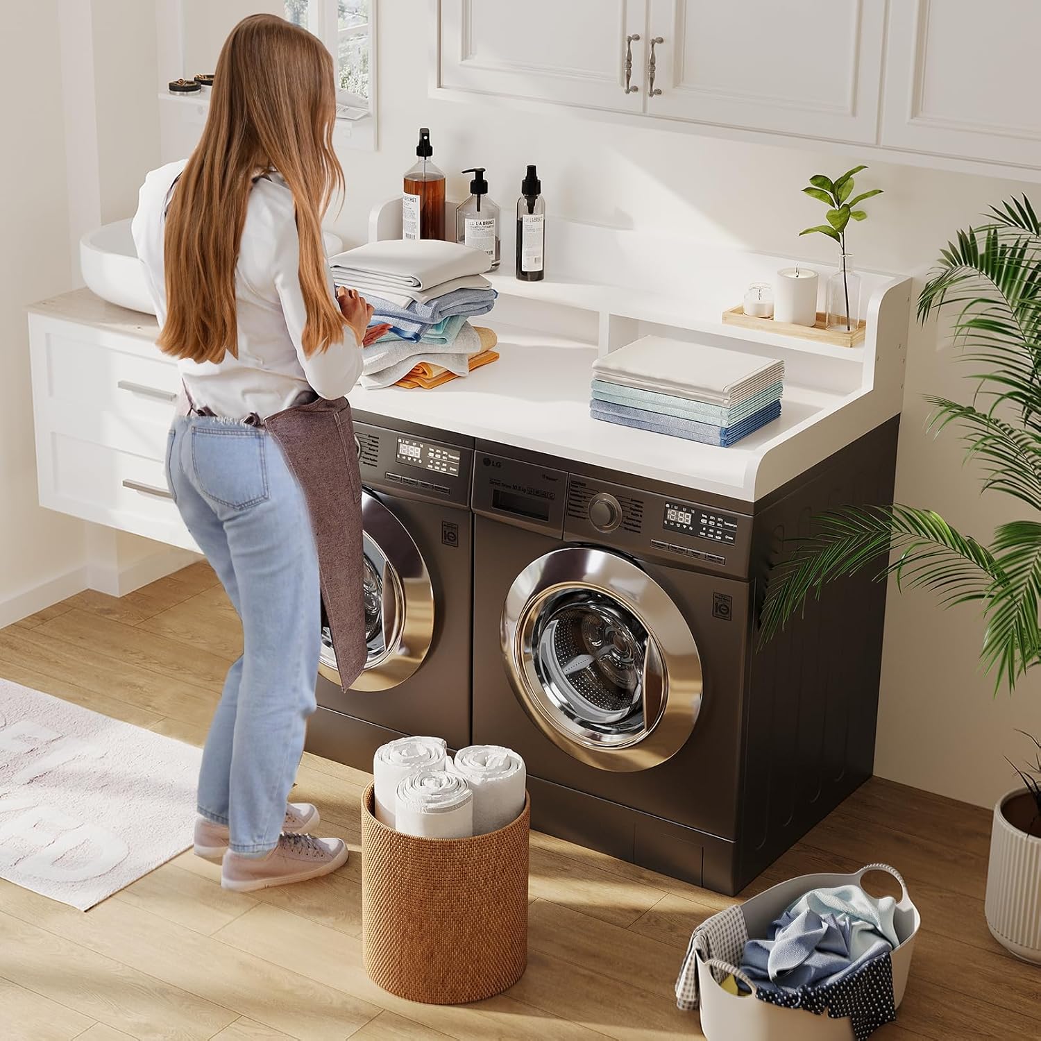 2-Tier Washer Dryer Countertop with 2.75