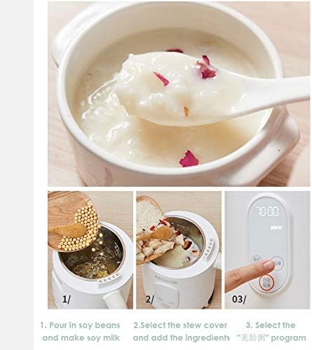 Soymilk Maker Household Mini Cooker Multi Functions Food Blender Convenient Hot Pot Food Mixer(Onecolor)