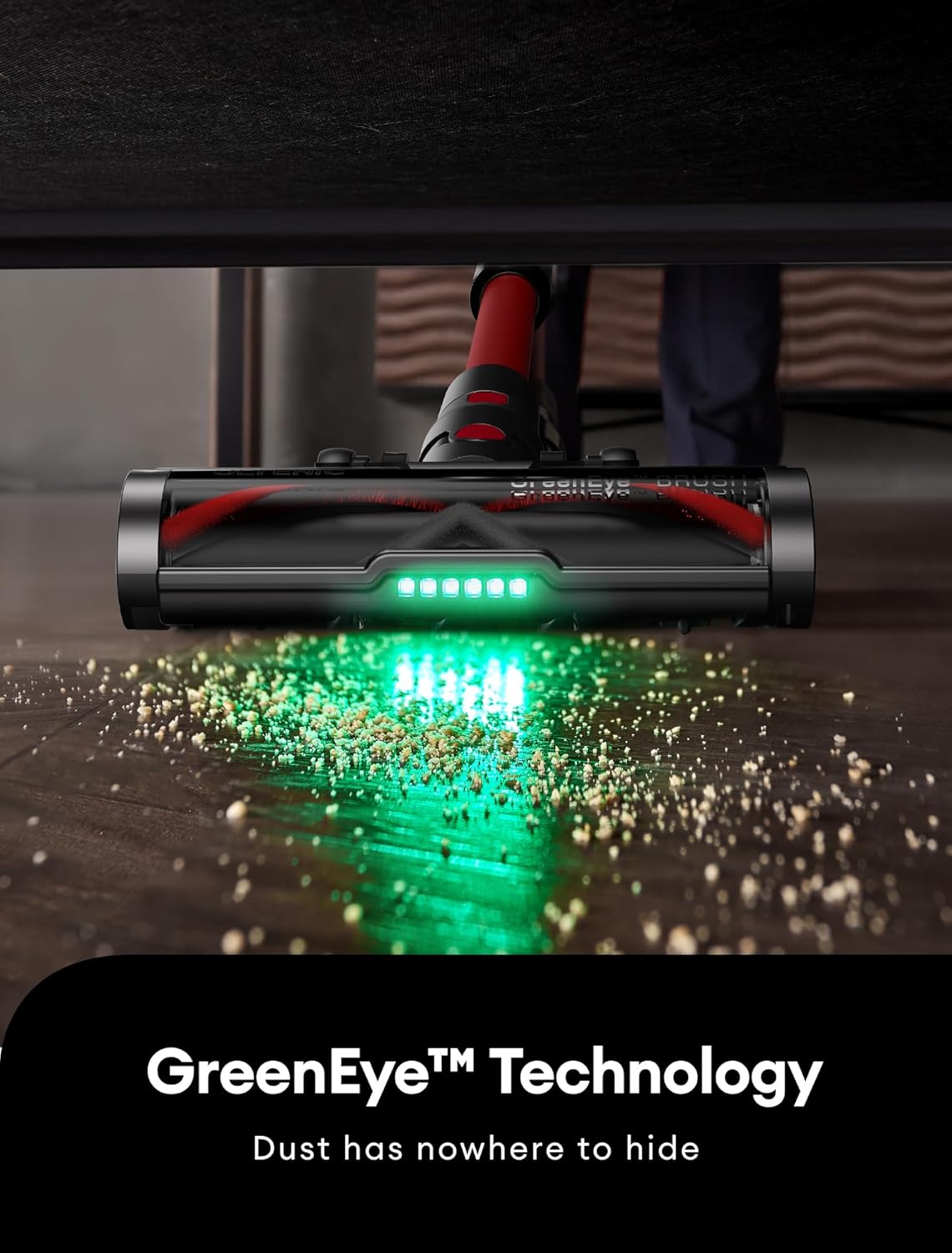 Ultenic Cordless Vacuum Cleaner, 550W/50Kpa, 60Mins Runtime, Stick Vacuum Cordless with 180°Bendable Wand, Anti-Tangle Brush, Vacuum Cleaners for Home/Pet Hair/Carpet/Floor (Red)