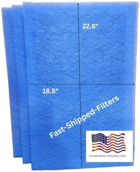 Fast-Shipped-Filters 3 Pack 20x25 Replacement Filter Pads Designed to Fit with AirRanger Air Cleaner 20x25 Refill Blue