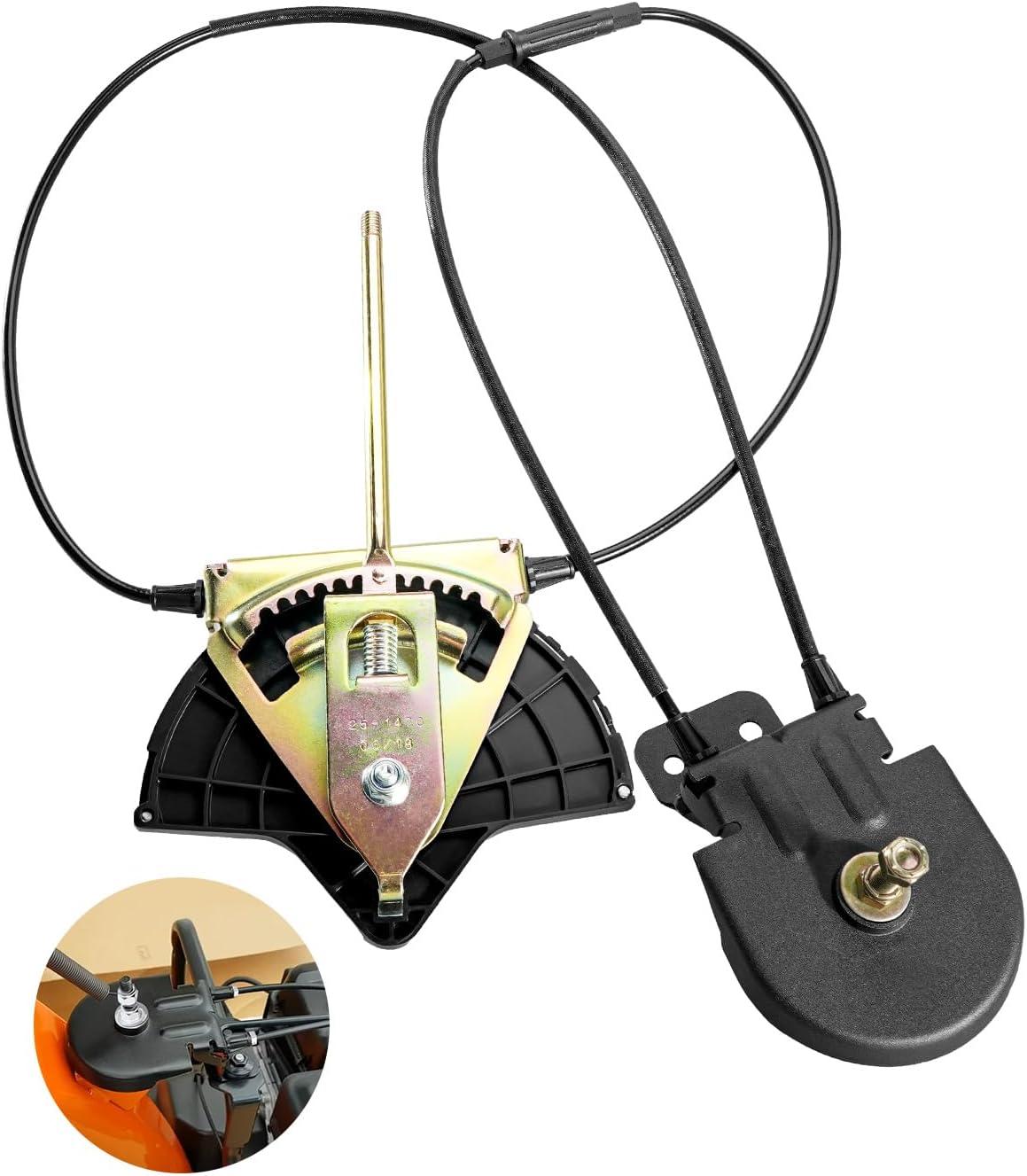 Discharge Chute Rotater Lever Assembly Compatible with Husqvarna 11524 E 12524 SB 12527 HV 12530 HV 14527 E, Snow Blower Chute Control Lever Cable Replace 532428272