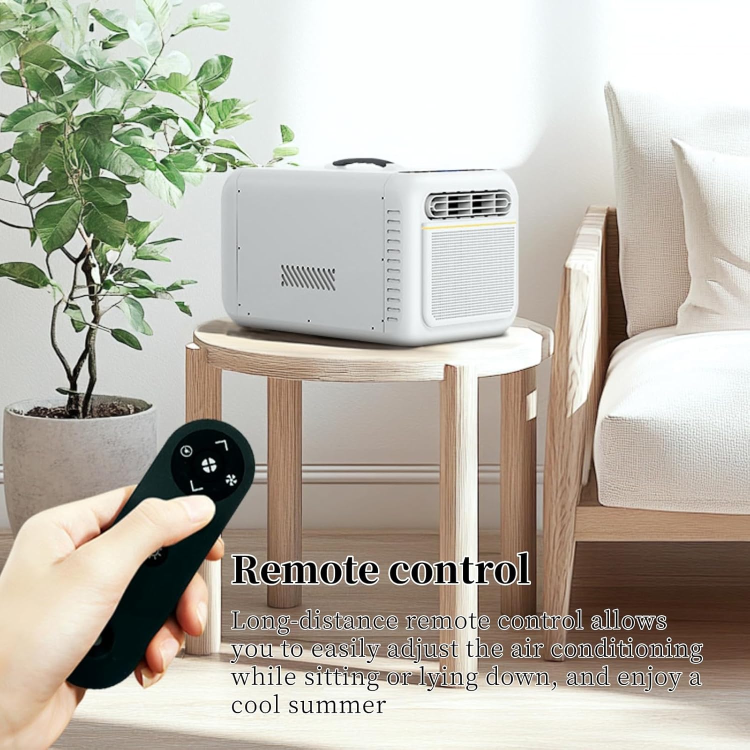 Portable Air Conditioners for Room & Outdoor, with Remote,Low Noise 38dB,Handle Design, Perfect for Tent, Garage Gray