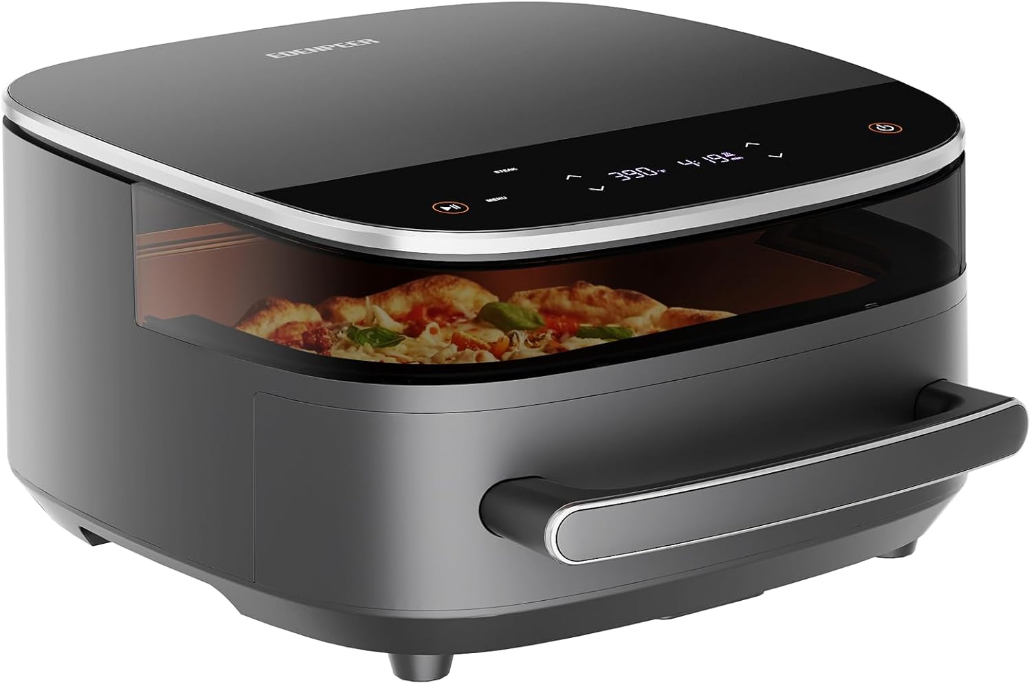 Extra Large Air Fryer,11-IN-1 6 QT 450F Air Fryer with Superior Airflow, Dual Heat Source Technology, Smart Digital Wide Fryer with Basket, Fits a 12