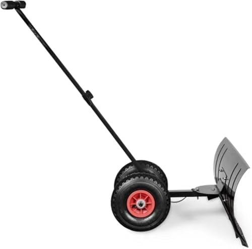 Snow Removal Shovel, Hand Push Snow Shovel, Snow Shovel with Non-Slip Wheels, Large Snowplow, Multi-Functional Adjustable Snow Removal Tool for Outdoor Road Cleaning in Winter