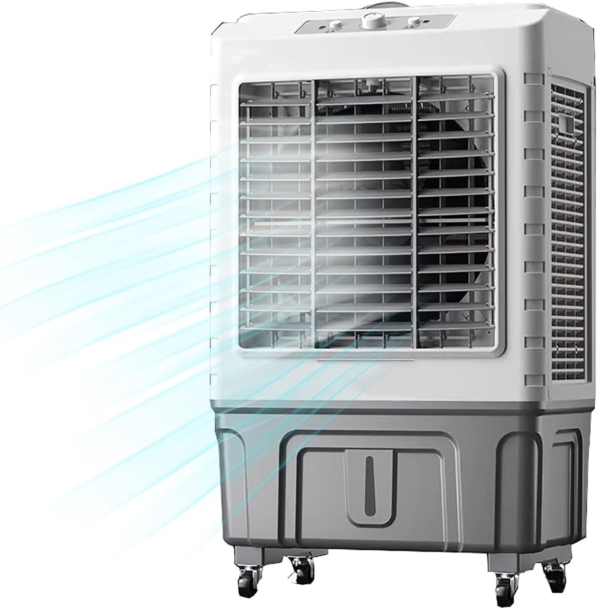 Water Cooler Fan 3 Speeds Portable Room Air Conditioner, Evaporative Air Cooler with Misting Function, 55L Evaporative Cooler Purifier