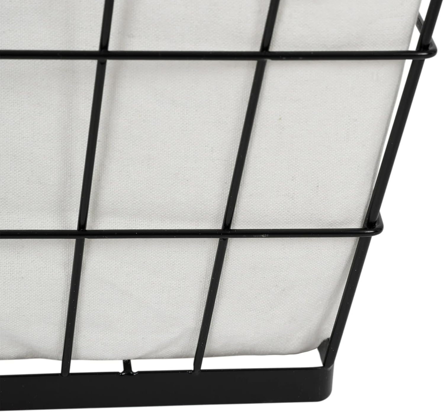 75L Rectangular Steel Wire Laundry Hamper, Adult Size Clothes Basket with Removable Washable Liner for Bedroom, Bathroom, and Closet