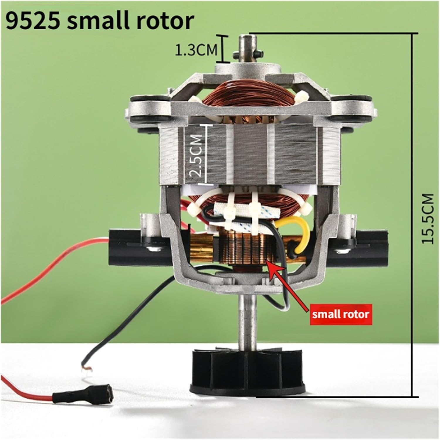 9525/9550 Blender Electric Motor, Compatible For Ice Machine Soymilk Juicer Universal High Speed Copper Motors Small/big Rotor Accessories(9550 motor big rotor)