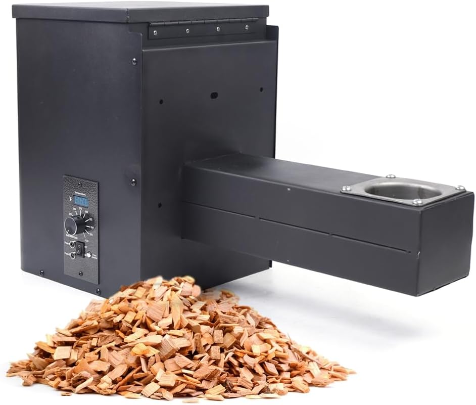 Pellet Smoker Hopper Assembly Kit with Intelligent Digital Temperature Controller for Smoking, Baking, Roasting, Braising, and BBQ