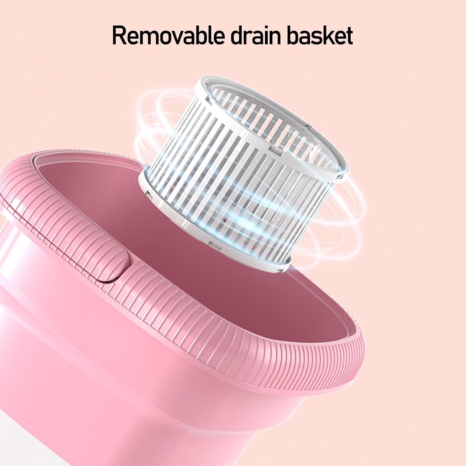 DELURA Foldable Washing Machine with Drain Basket Mini Portable Washing Machine, Portable Washer Machine-6L Capacity (Color : A)