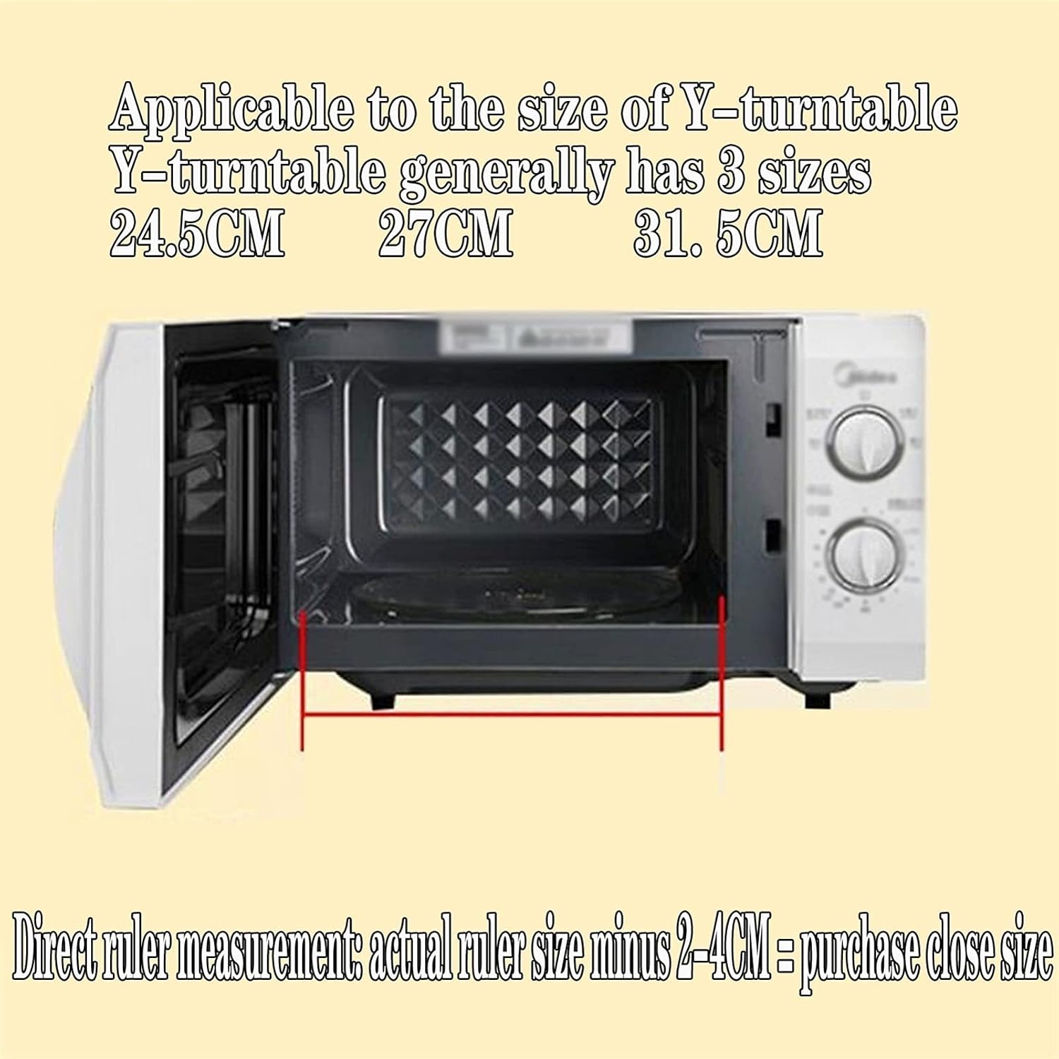 Turntable Microwave Turntable Frosted Pattern Glass Plate 11in with 3 Fixers Microwave Oven Roller Ring Glass Tray Support The Thickness of The Glass is 0.5cm Runs Smoothly