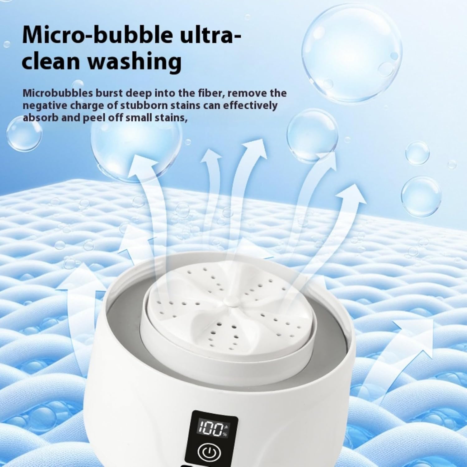 Cordless Miniature Laundry Machine Powerful Motor Lightweight Washer For Underwear Socks Small Garments Washing Machine Multifunctional Rechargeable Washer