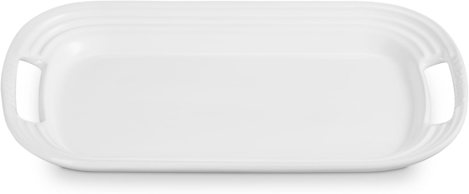 Le Creuset Stoneware Serving Platter, 14 in., White