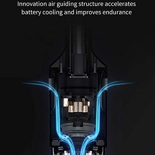 Handheld Wireless Multi-Purpose Vacuum Cleaner Protable Powerful Suction Brushless Motor for Car Home Pet Hair Cleaning (Color : White) (Black)