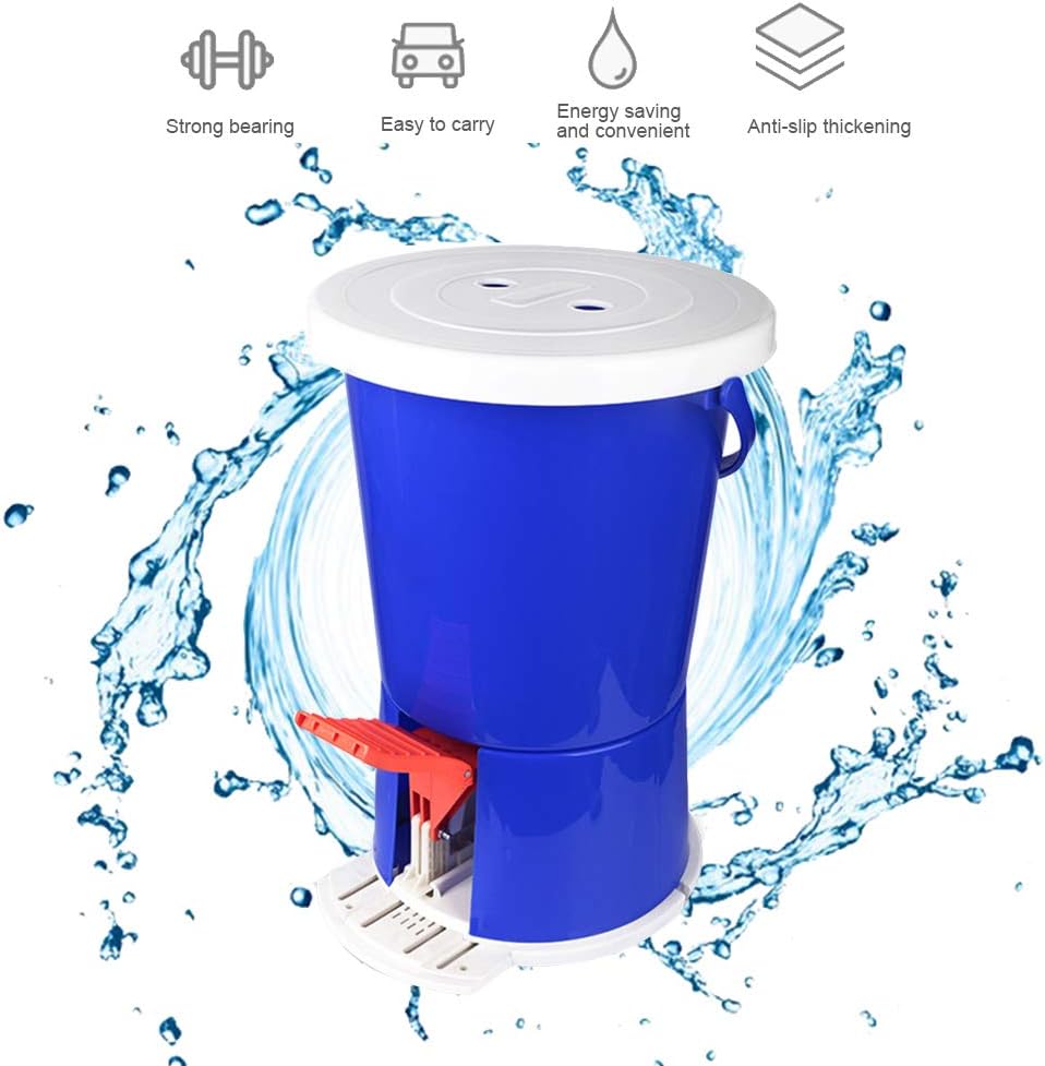 Mini Manual Washing Machine, Portable Foot-Operated Washing Machine, Fast Washing Tool for Family Outdoor Camping, Removable Laundry Bucket