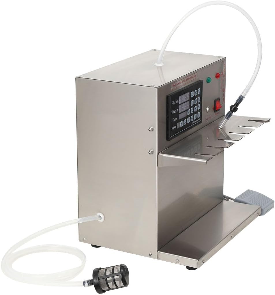 Liquid Filling Machine, Automatic Liquid Filler,High Accuracy Spout Filling Machine 6 Head for Soy Milk, Milk and Other Temperatures Below 80 Celsius Stand-up Pouches Soy Milk Filling Machine