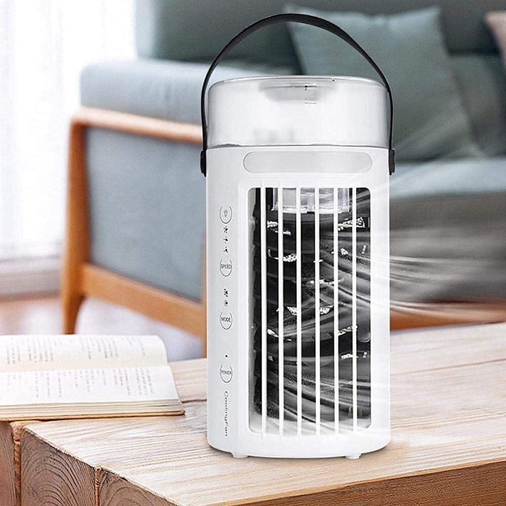Portable Mini Air Cooler, Mini Portable Air Conditioner 3in1 Personal Air Conditioner Fan Humidifier Purifier