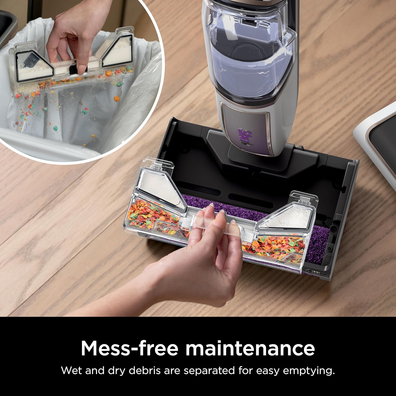 Shark Steam Pickup 3-in-1 Steam Mop Picks Up Debris, Deep Scrubs, & Steam Sanitizes - All At Once, Lightweight Steam Cleaner for Home, Steam Cleaner for Hardwood, Tile & Laminate, White, SD205CCO