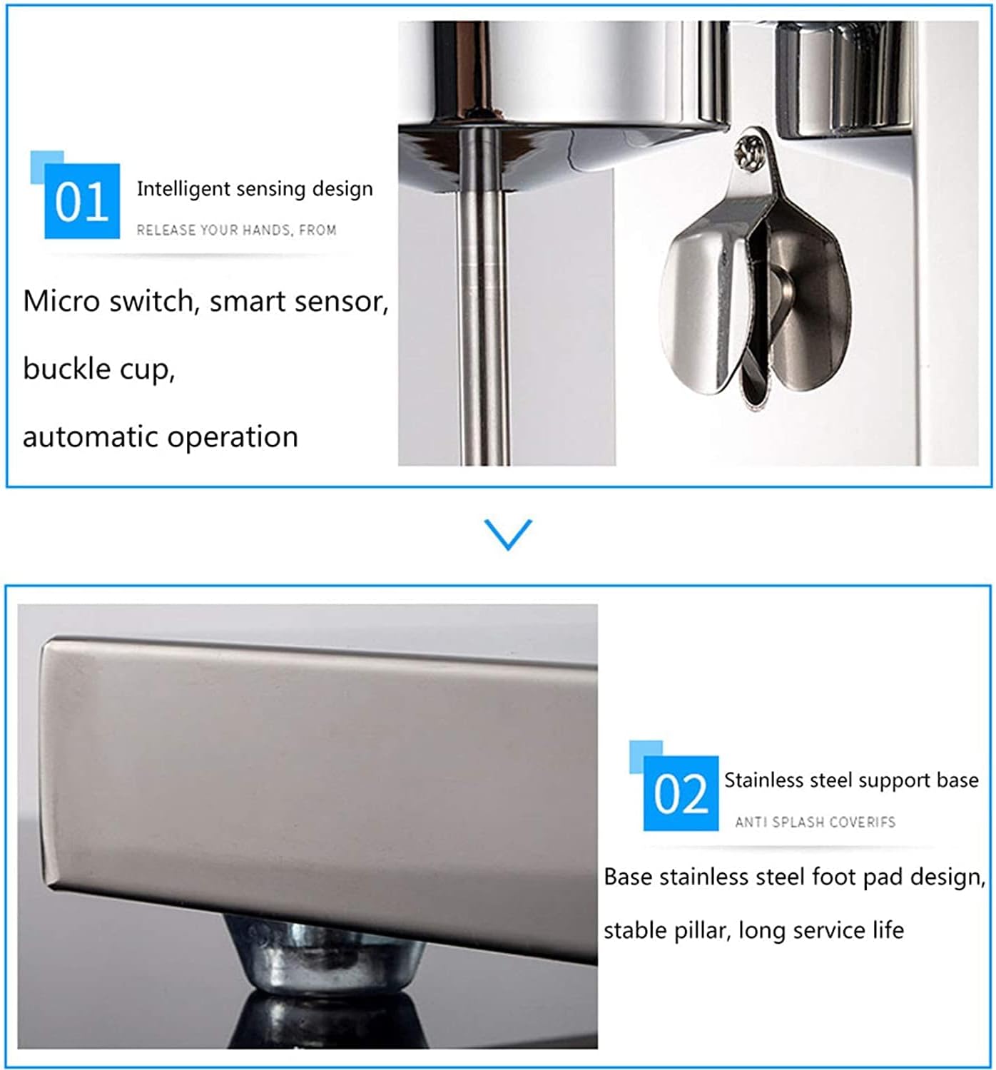 Commercial Milkshake Blender, Multifunctional Milkshake Machine Stainless Steel Electric Milkshake Machine Home Business Ice Cream Beverage Smoothie Blender