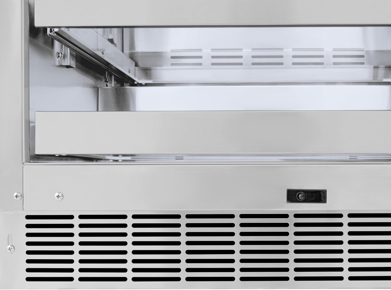 ZLINE Autograph Edition 24 in. Touchstone 151 Can Beverage Fridge With Solid Stainless Steel Door And Matte Black Handle (RBSOZ-ST-24-MB)