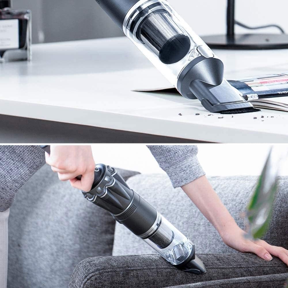 Handheld Cordless Ultra Lightweight Mini Hand Vacuum Cleaner, Single Touch Empty and Detachable Dust Cup, Slim Mini Vacuum Cleaner for Car Home Pet ﻿