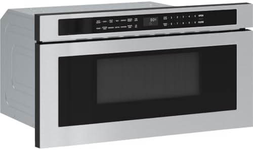 Zephyr 30 inch Built In Drawer Microwave Oven Under Cabinet - Integrated, Wall Mount, Under Counter Pull Out Microwave Drawer 1.2 cu ft, Preset Cooking Options, Easy Clean Coating, 1000W