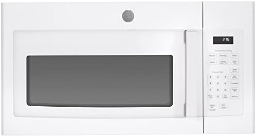 GE JVM3160DFWW 1.6 Cu. Ft. Over-the-Range Microwave Oven White Bundle with Premium 2 YR CPS Enhanced Protection Pack