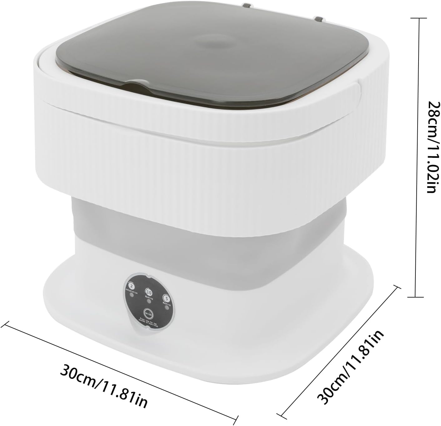 Portable Washing Machine, 10L Mini Foldable Washer Small Washing Machine Deep Cleaning for Underwear, Baby Clothes, Suitable for Apartments, Dormitories, Travel