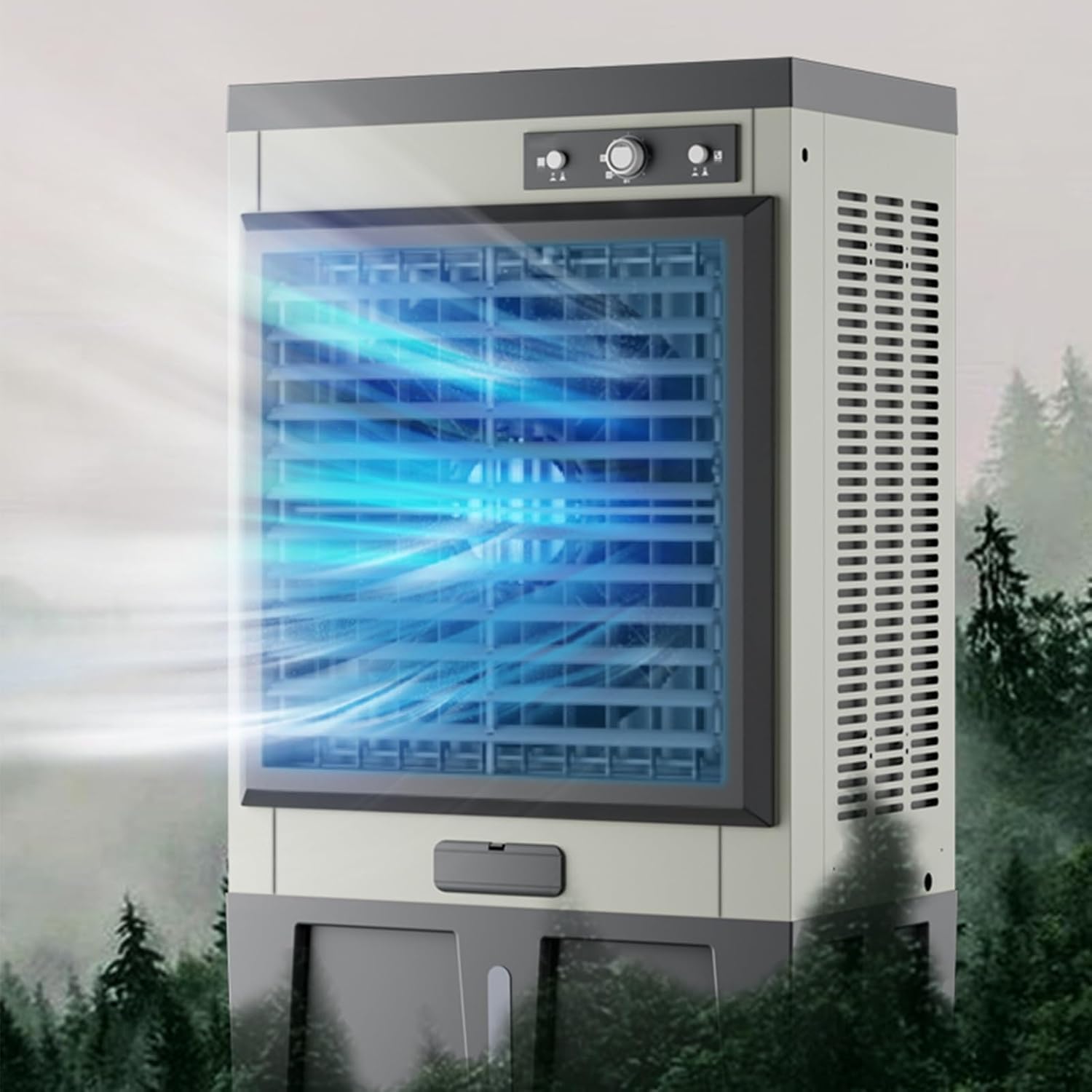 Portable Air Conditioners, Evaporative Air Cooler with Water Tank and Wheel, 3 In 1 Swamp Cooler Thats Blow Cold Air for Room(76.5 * 49 * 158cm)