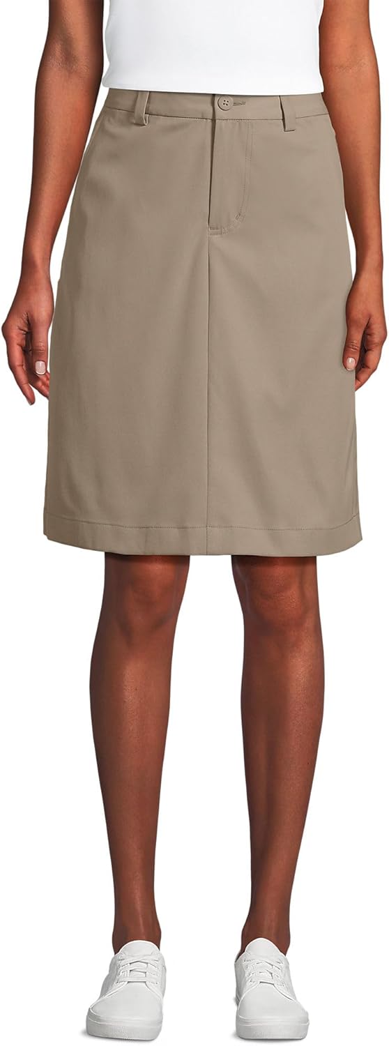 Lands' End School Uniform Women's Chino Skirt with Shorts Underneath – 23