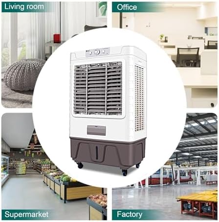 Evaporative Air Cooler, Portable 3-in-1 Air Conditioner with 120° Oscillation, 90L/24 Gal Water Tank, 3 Speeds for Indoor & Outdoor Use