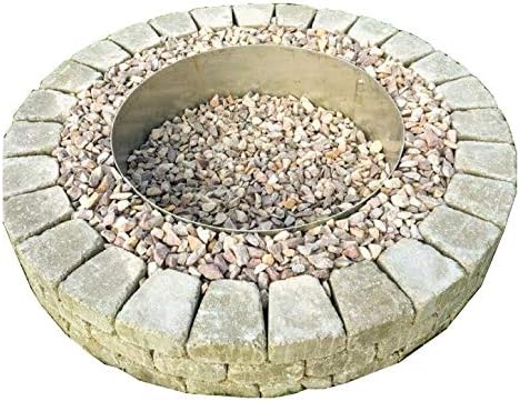 Round Stainless Steel Fire Pit Liner Campfire Ring - 60 Dia. x 12 Deep