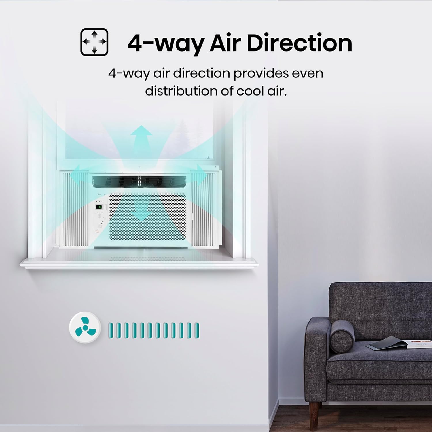 Hisense 6,000 BTU Window Air Conditioner, Easy Installation,Ultra Quiet, Easy-to-install Window Kit Included, 2 Years Warranty