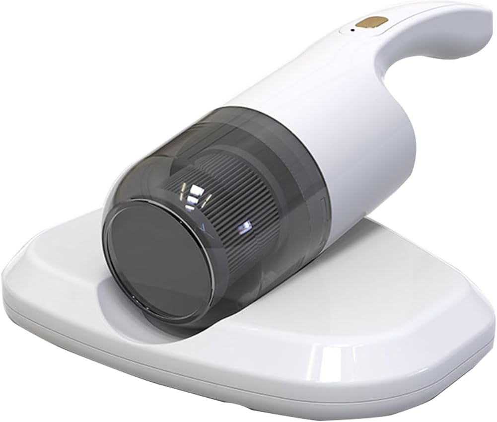 350W Powerful Suction Handheld Vacuum Cleaner Portable Bed Vacuum Cleaner, Cordless Vacuum Cleaner for Car Seat Crevices Pillows,Bedding, Sofa, Other Fabric Surfaces (White)