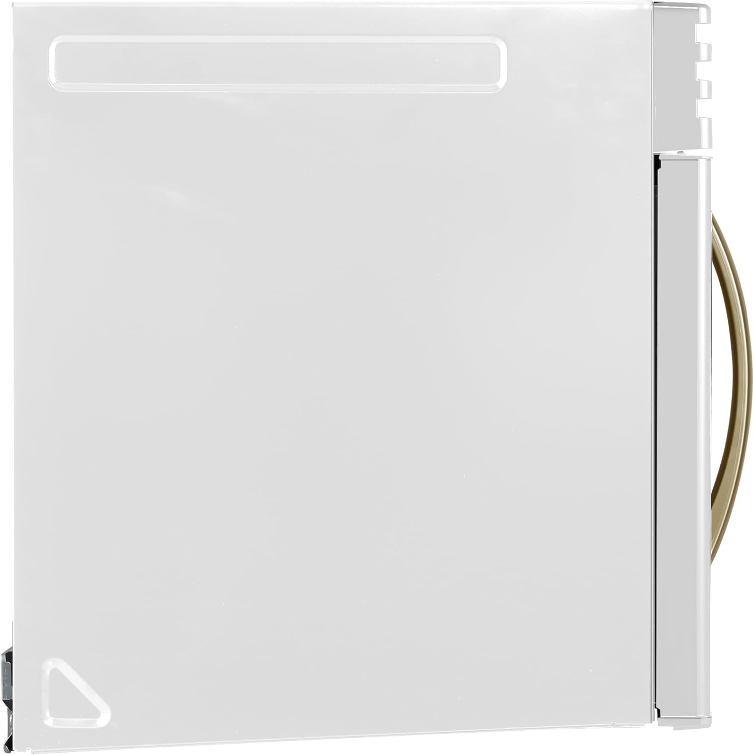 FORNO Scalo 30-Inch Over-the-Range Microwave, 1.6 cu.ft – White Finish with Antique Brass Accents – 300 CFM Ventilation, Touch Control Panel, LED Interior Lighting – FOTR3007-30WHT