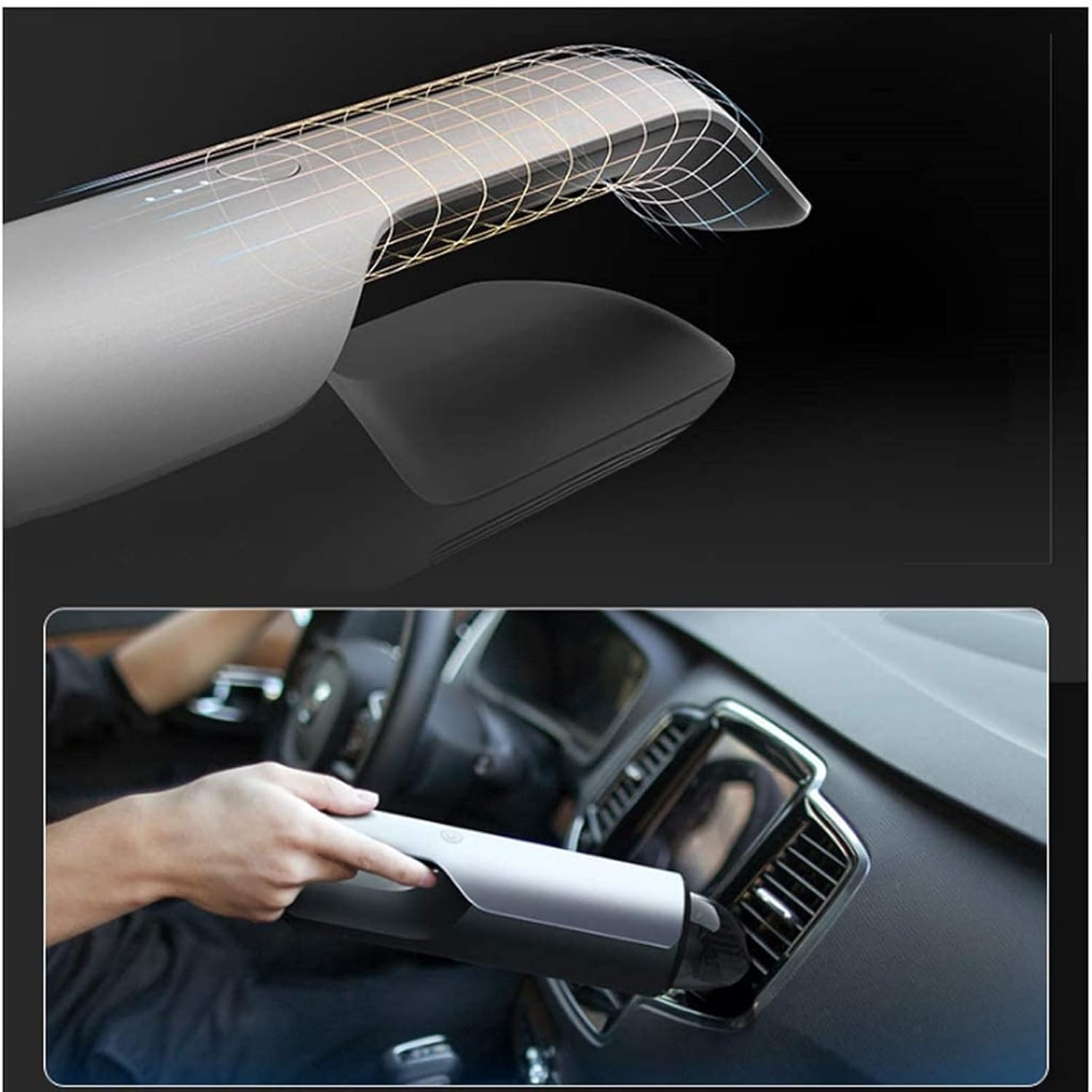 Handheld Vacuum Cleaner, Vacuum Handheld, 4200PA Battery Vacuum Cleaner Wet/Dry Noise Reduction Bagless Portable Vacuum Cleaner Quick Charge Household and Car Vacuum Cleaner