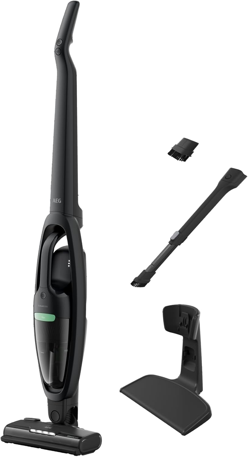 AEG CLEAN 5000 Cordless Cleaner 2-in-1 EKO cordless vacuum cleaner, wireless, battery life: up to 50 min. Colour: Ebony Black AS52B21OKO black