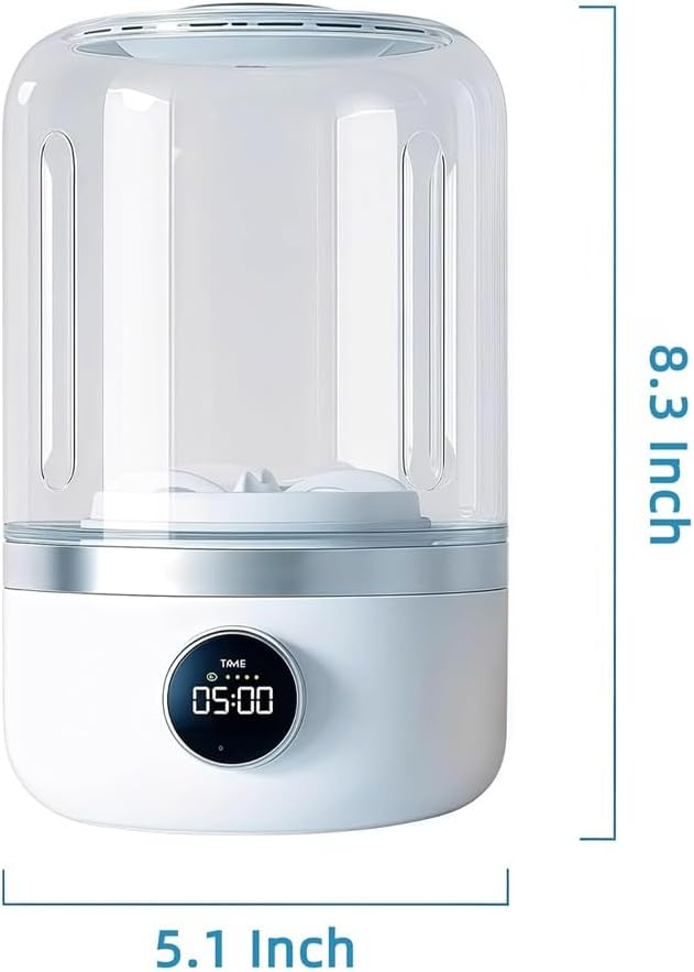 Wireless Underwear Mini Smart Laundry Cup, Rechargeable Underwear Washing Machine, Portable Mini Lavadora Para Ropa Interior for Bra, Socks, Baby Clothes and Camping Rv Travel (White)