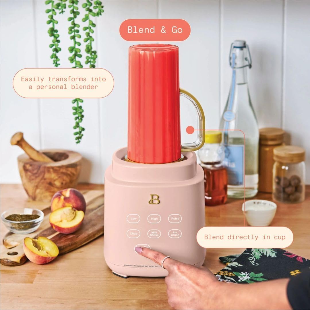 PowerExact PrecisionSense 700W Countertop Blender System with 50oz Tritan Jar & 20oz To-Go Cup