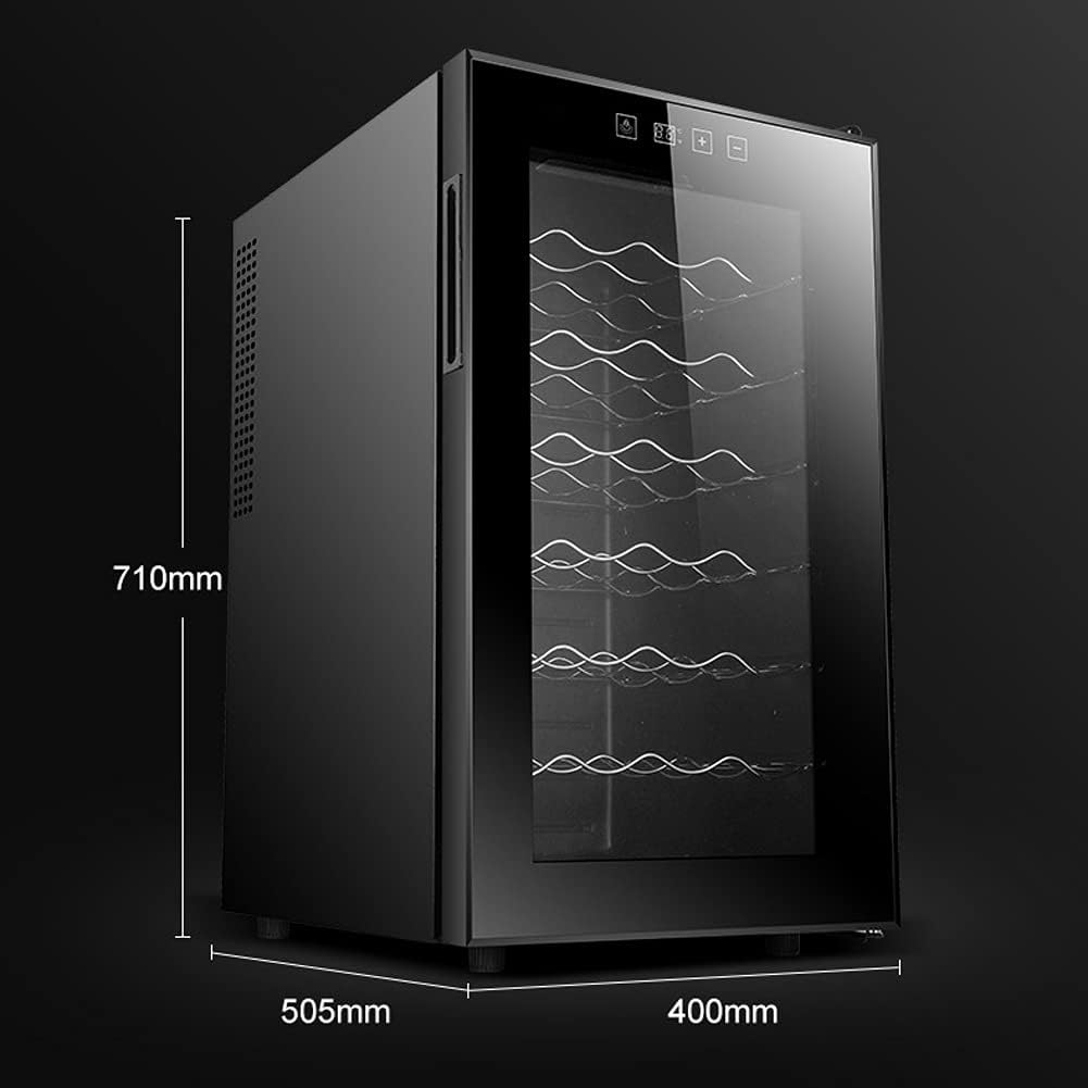 68L Wine Cooler/Fridge Beverage Refrigerator Small Mini Red & Cellar Beer Soda,Digital Temperature Display, Double-Layer Glass Door, Quiet Operation Compressor