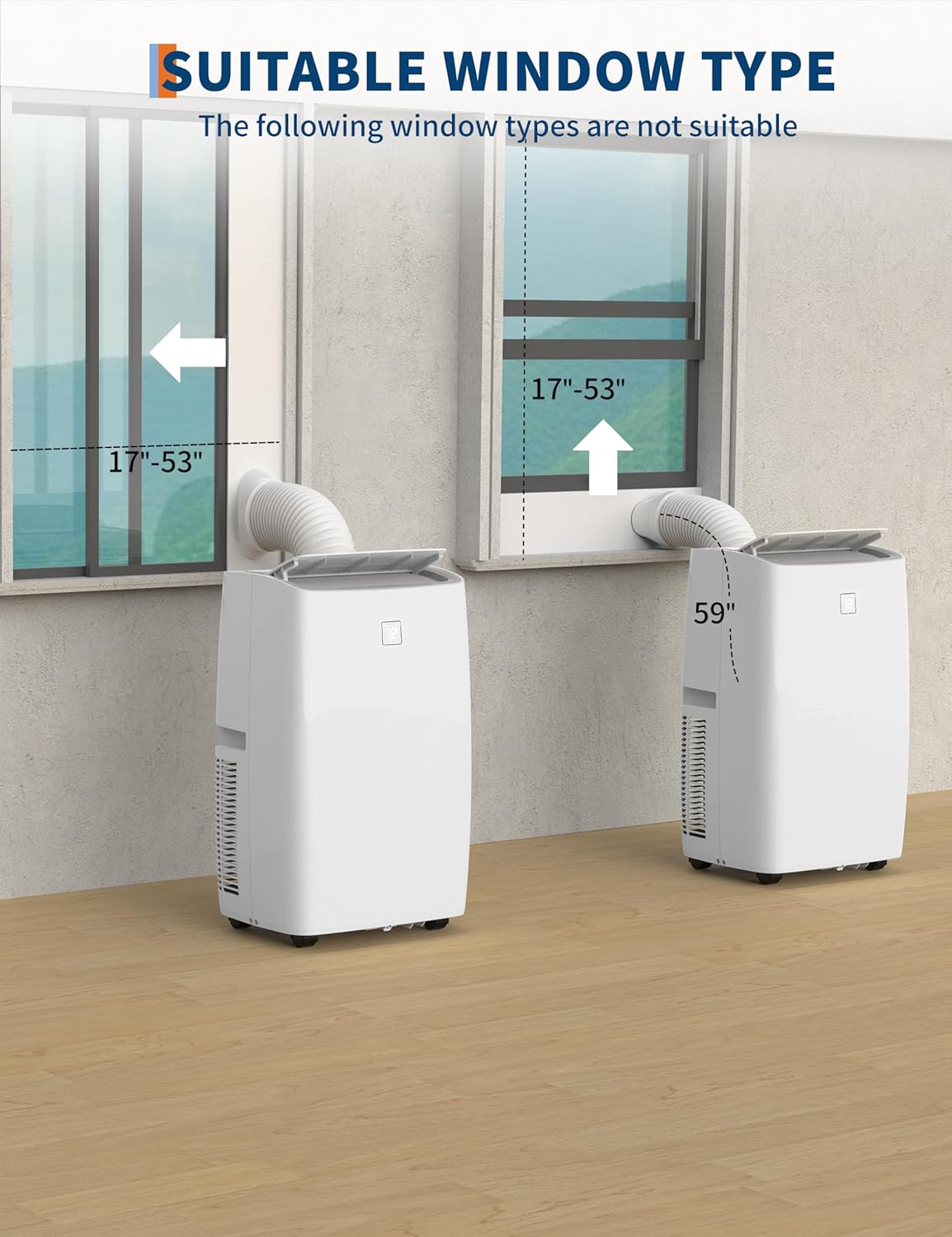 14,000 BTU Portable Air Conditioners,3 in-1 Portable AC Unit with Cools/Fan/Dehumidifier,Room up to 750 sq.ft,Remote Control,24H Timer,for Room Office