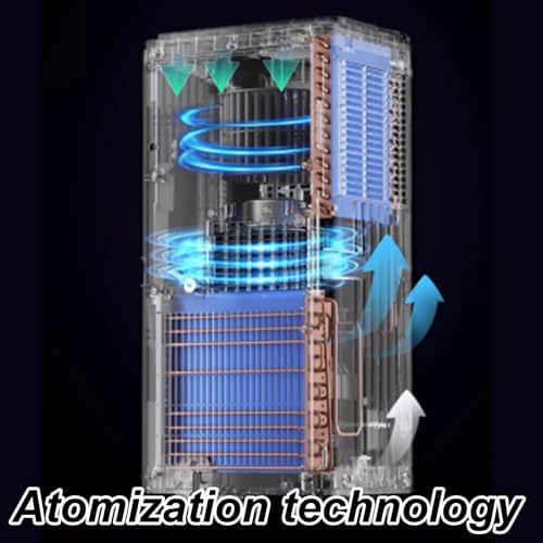 No Vent Portable Air Conditioner 2 Wind Speeds Room Ac Unit with 360° Universal Wheels and Remote Control 24H Timer, Bedroom, Office, Apartments 220V(33 * 38 * 68cm)