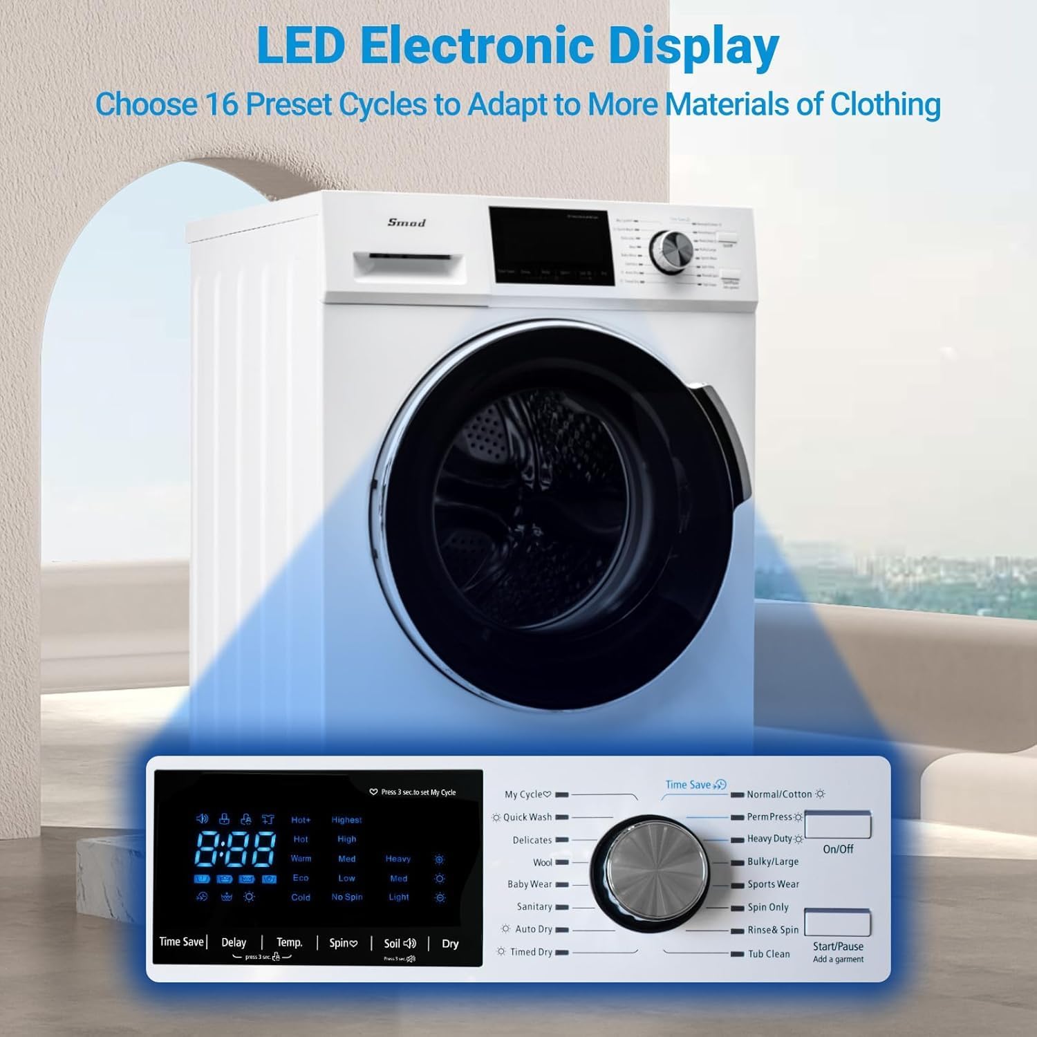 Smad 2.7 Cu. Ft Washer Dryer Combo, 24