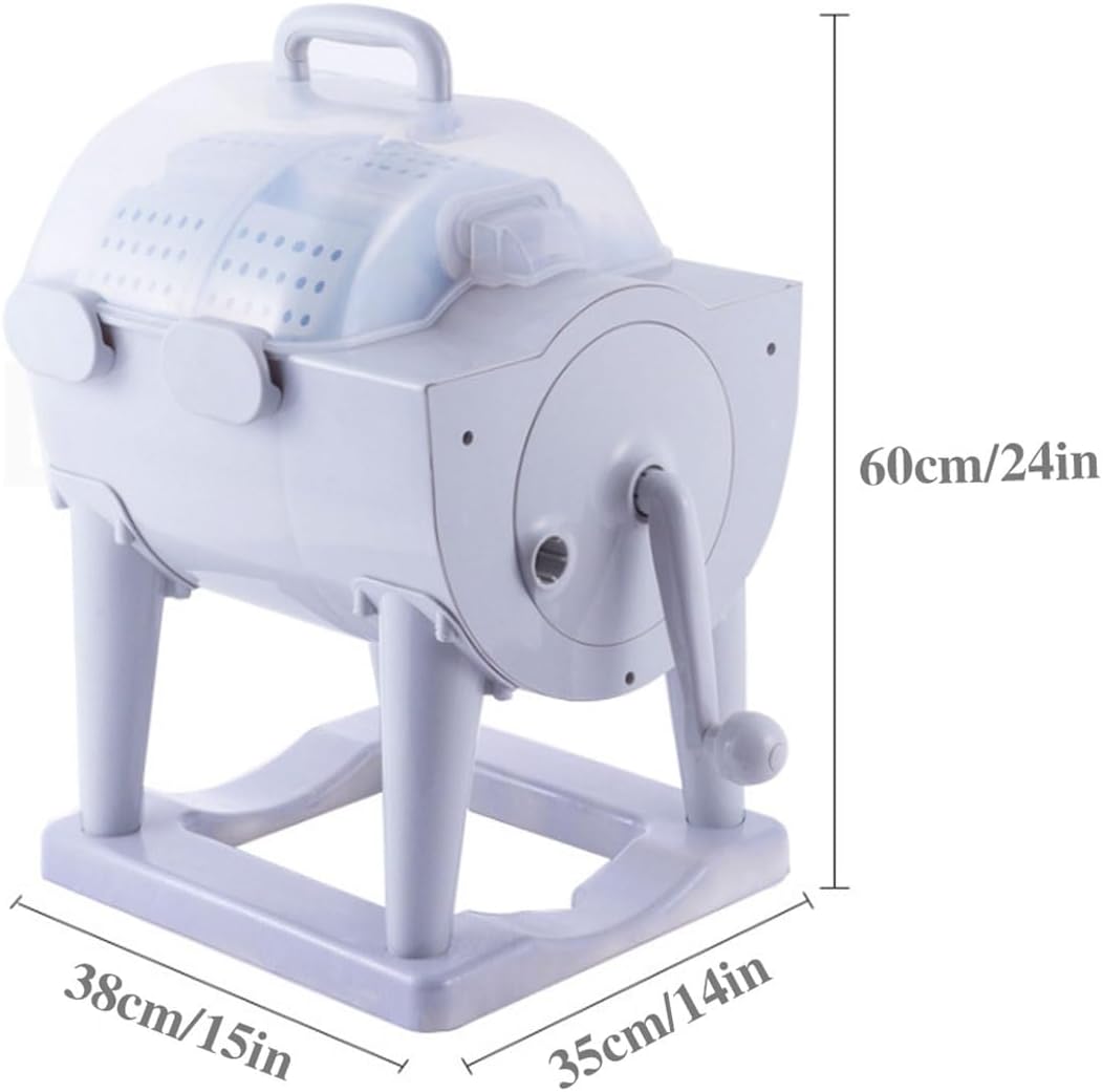Generic Portable Washer 2 In 1 Mini Manual Washing Machine And Dehydrator Combo 38x35x60cm/15x14x24in Travel Washing Machine For Apartment & Tiny Spaces, Gray, FBFNDBBBX-GRAY-38X35X60CM/15X14X24IN