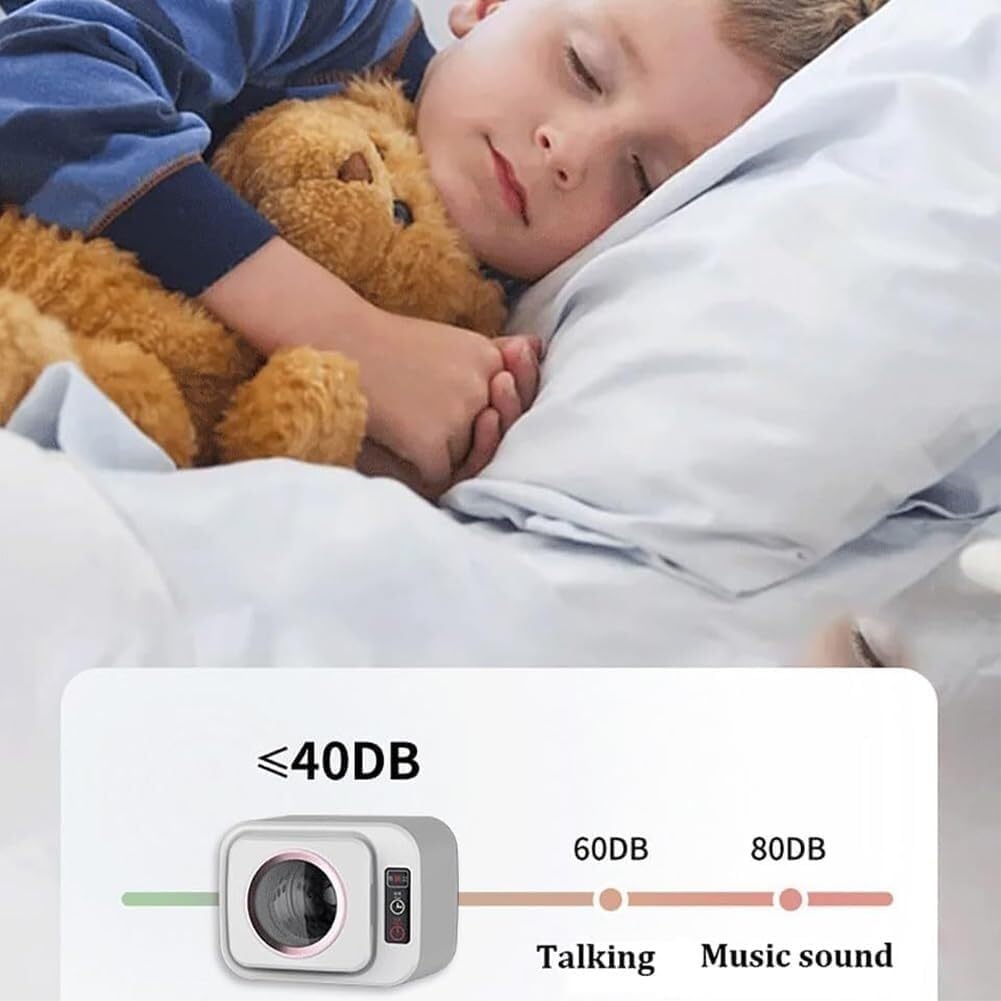 Portable Electric Clothes Dryer Small Wall Mounted Drum Drying Machine, Mini Electric Portable Clothes Dryer, Front Load Compact Tumble Laundry Dryer(D)