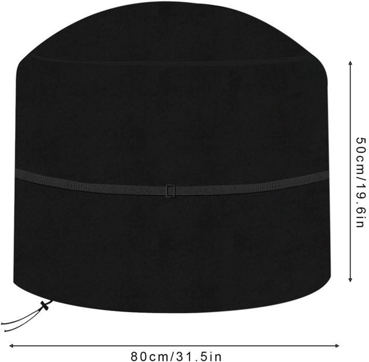 Waterproof Patio Fire Pit Cover Black Protector Grill BBQ Shelter Outdoor Garden Yard Round BBQ Cover Canopy Furniture Covers