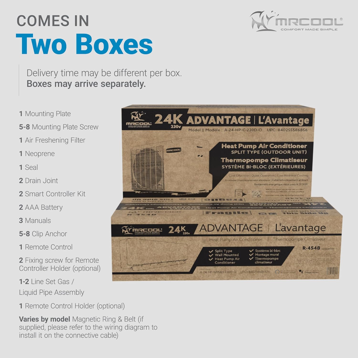 MRCOOL 9000 BTU 115V Ductless Inverter Mini Split Air Conditioner & Heat Pump System, 4th Gen Advantage Series - Wall-Mounted AC Unit w/Heating and Cooling for Home, Office & Commercial Space