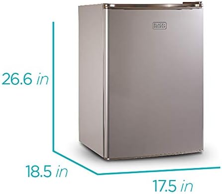 BLACK+DECKER BCRK25V Compact Refrigerator Energy Star Single Door Mini Fridge with Freezer & COMFEE' EM720CPL-PMB Countertop Microwave Oven with Sound On/Off