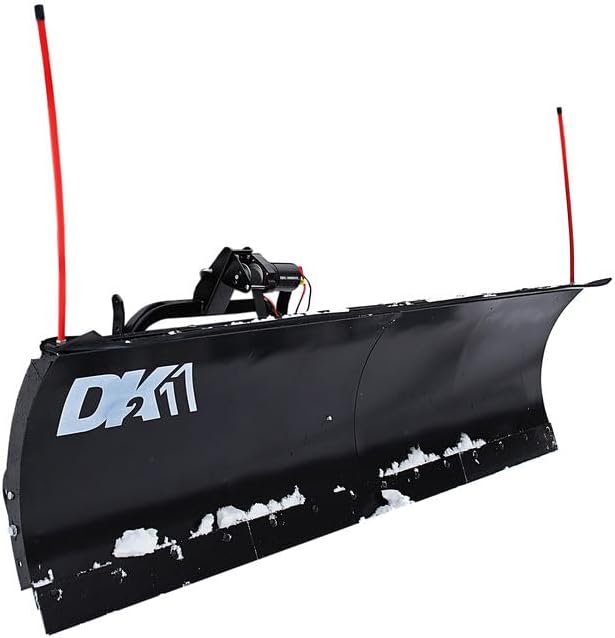 DK2 Universal 88-Inch x 26-Inch Hitch-Mounted Winch-Driven Snowplow Kit